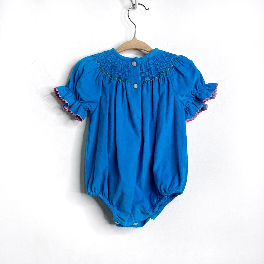 Vive la Fête Safari Animal Embroidered Smocked Romper - Picture 8 of 9